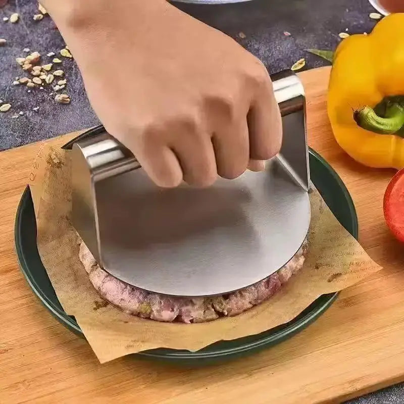 Stainless Steel Hamburger Press – Non-Stick Burger Patty Maker