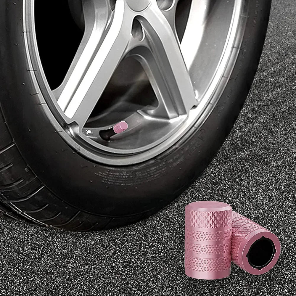 Tire Valve Stem Caps 4pcs Aluminum Tire Valve Cap Set Corrosion Resistant Stem Covers for Cars Trucks Motorcycles SUVs and Bikes Oasis Select