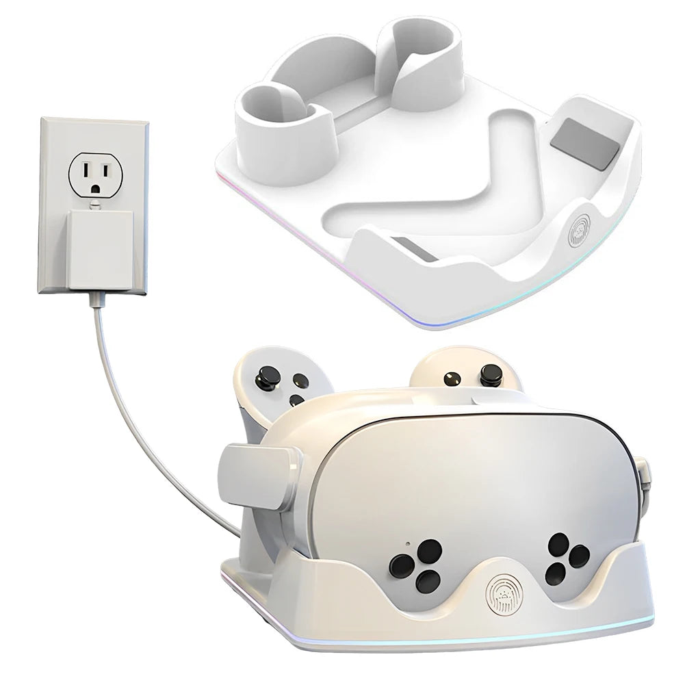Meta Quest 3S Charging Dock with RGB Light & Controller Mount VR Charging Dock Oasis Select