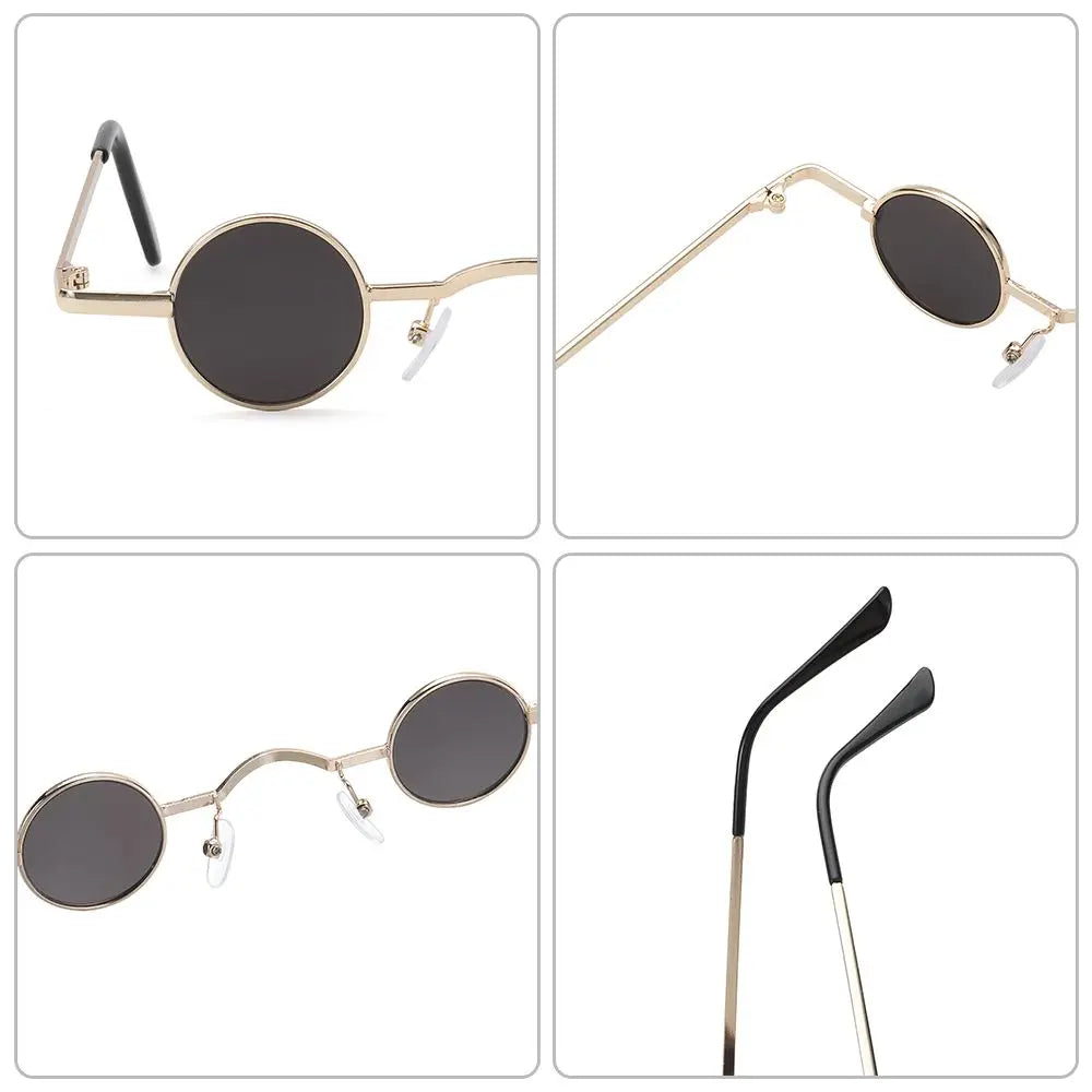 Women Men Metal Frame Hip Hop Punk Sun Glasses Shades Small Round Sunglasses Oasis Select