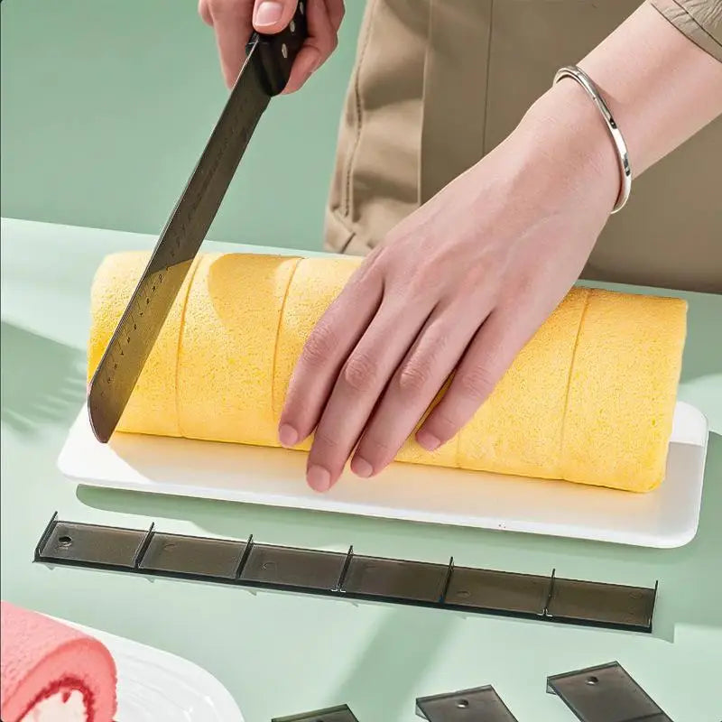 4Pcs Biscuit Cake Cutting Roll Scale Ruler Cake Roll Ruler Uniform Division Molds Pastries Bakings Kitchen Dessert Making Tool Oasis Select