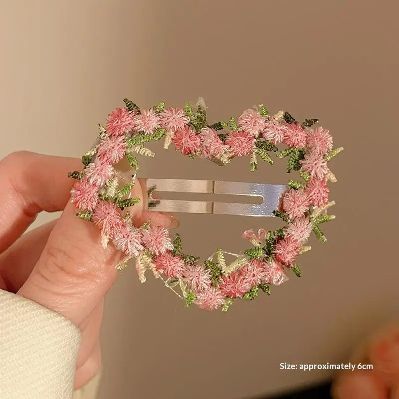 Pink Flower Star Heart Geometric Hair Clip for Women & Girls Hair Clip Oasis Select 01