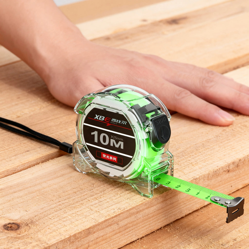 3-10M Self-Locking Tape Measure Black Fluorescent Tape Measure High Precision Thickened Wear-resistant Drop-proof Tape Measure Oasis Select