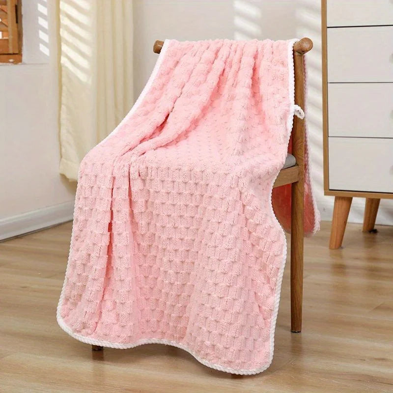 thick and big Bamboo Charcoal Coral Velvet Bath Towel For Adult Soft Absorbent Microfiber Fabric Towel Household Bathroom Towel Oasis Select Pink