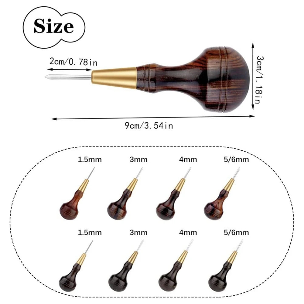 LIKE WISH Handmade Leather Goods DIY Sandalwood Diamond Awl Rosewood Diamond Cone Leather Awl Diamond Cone Oasis Select