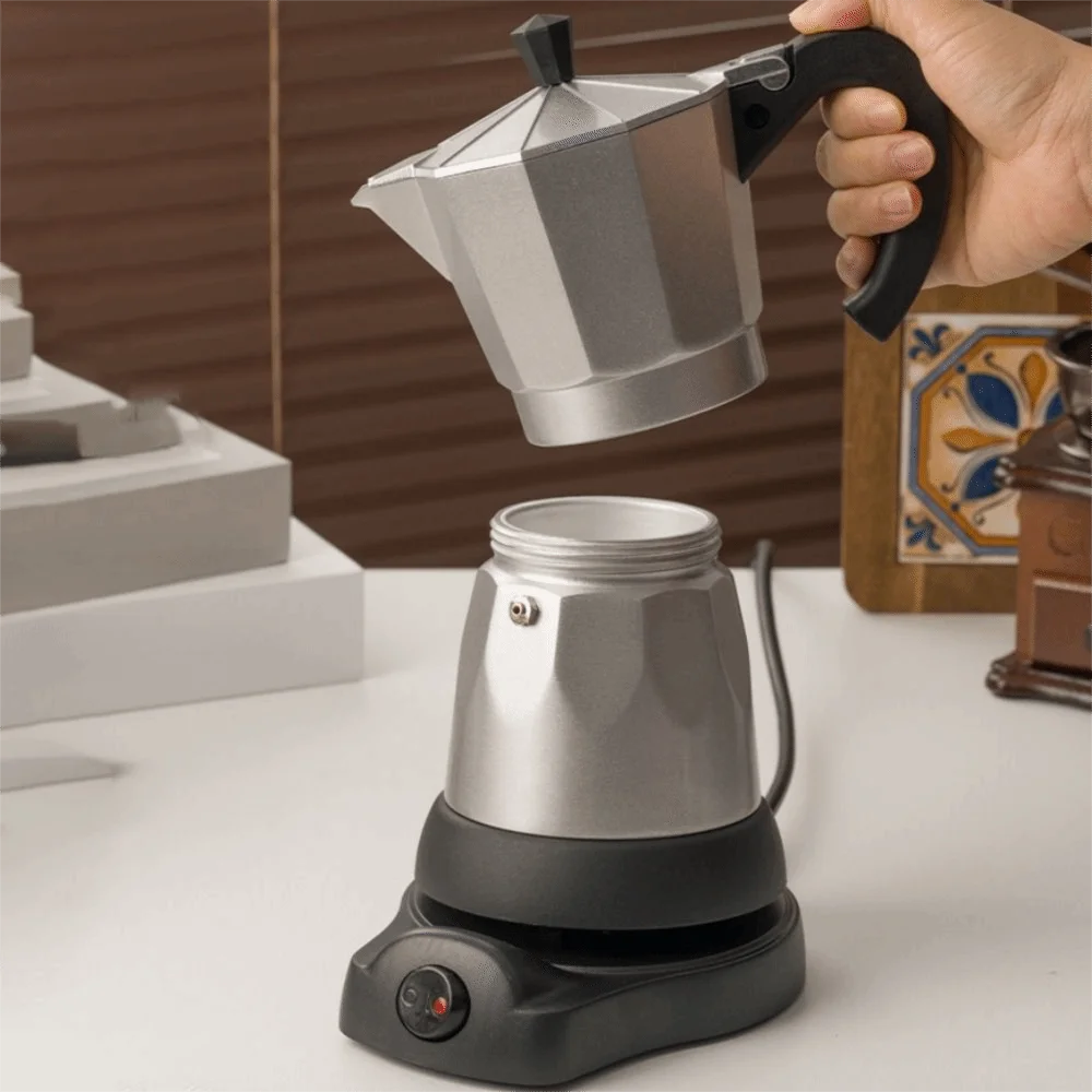 220V European plug all-aluminum Italian electric mocha coffee pot electric kettle espresso machine Oasis Select