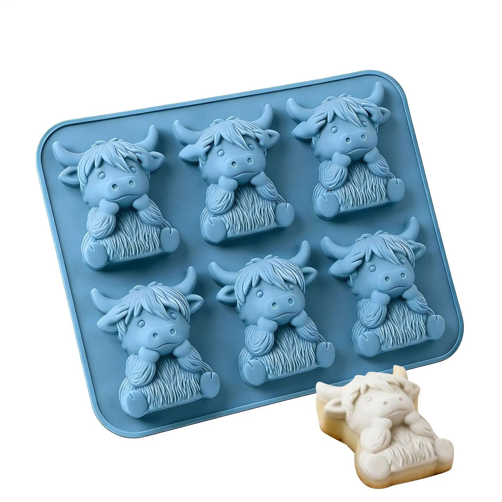 Ice Molds 6-Cavity Food Grade Reusable Baking Supplies Whiskey Ice Mold Cube Tray for Whiskey Bourbon Wine Candy Chocolate Jelly Oasis Select