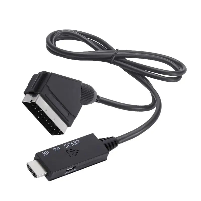 1Set -Compatible Input To Scart Output Plug And Play For VHS VCR DVD HD -Compatible To Scart Audio Video Converter Cable Oasis Select