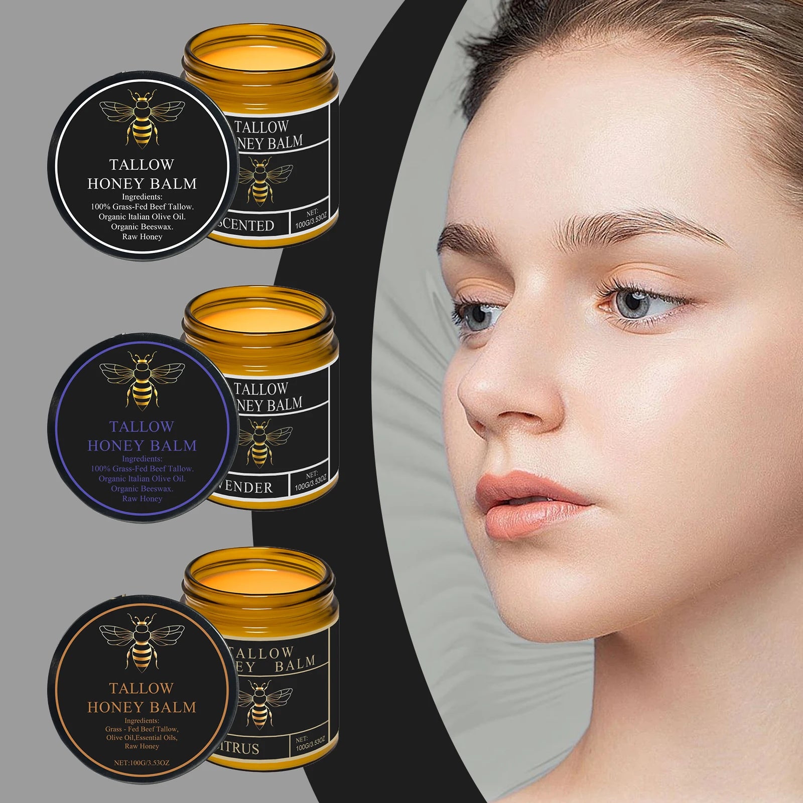 WOODSLEEP Tallow Honey Cream – Face & Body Moisturizer 100g Face & Body Cream Oasis Select