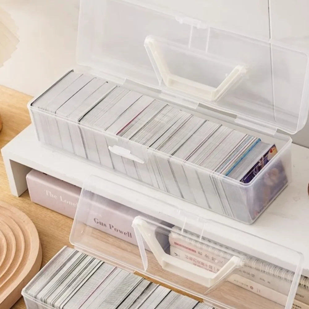 Plastic Game Cards Storage Box Transparent Large Capacity Football Stars Trading Card Storage Box Dustproof Multi-Purpose Oasis Select