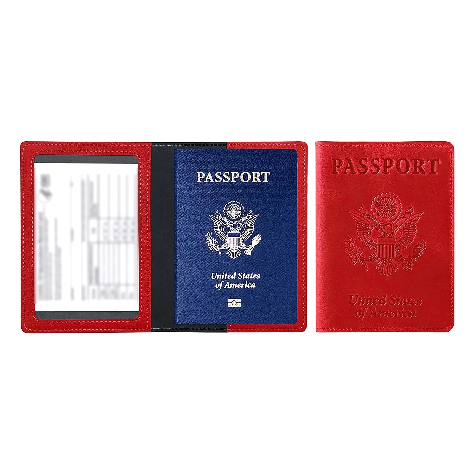Leather Passport Cover & Card Holder Wallet – Unisex Travel Passport Card Holder Oasis Select D