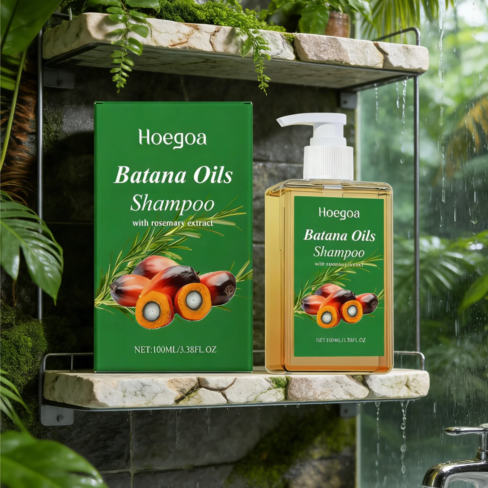 Hoegoa Batana Oil Rosemary Shampoo Set – Repair & Volumize Hair Care Set Oasis Select