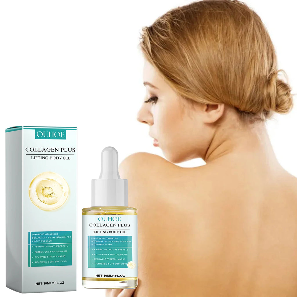 Collagen Body Oil Lifting Firming Arms Belly Fat Buttocks Sculpting Moisturizing Reduce Fine Lines Wrinkles Skin Tightening Oil Oasis Select