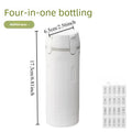 1pcs Portable 4 in 1 Leakproof Travel Bottle Dispenser Set Refillable Containers for Shampoo Conditioner Lotion Perfume Oasis Select White