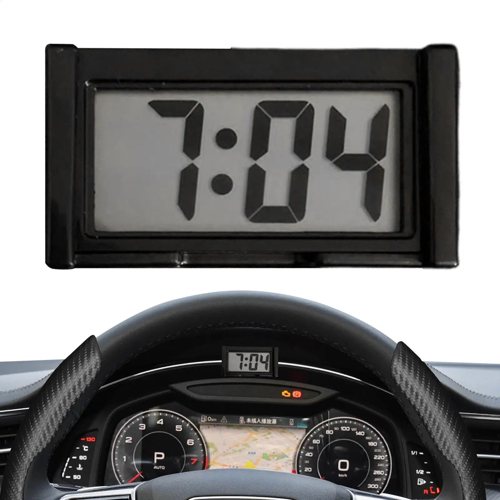Adhesive Digital Watch Car Clock Small Stick On Clock Small Clock LED digital electronic clock car dashboard adhesive clock Oasis Select