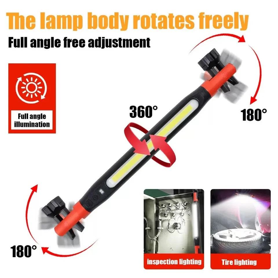 Super Bright Magnetic Work Light Built-in 2000mAh Rechargeable Battery Underhood Work Lamp Bar For Car Repair Outdoor lighting Oasis Select