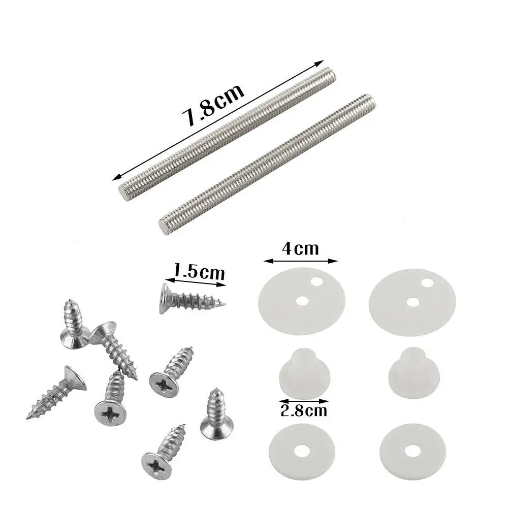 2/4pcs Toilet Seat Hinges Universal Seat Top Fix Hinge Stainless Steel Replacement Toilet Seat Parts Mounting Connector Attachme Oasis Select