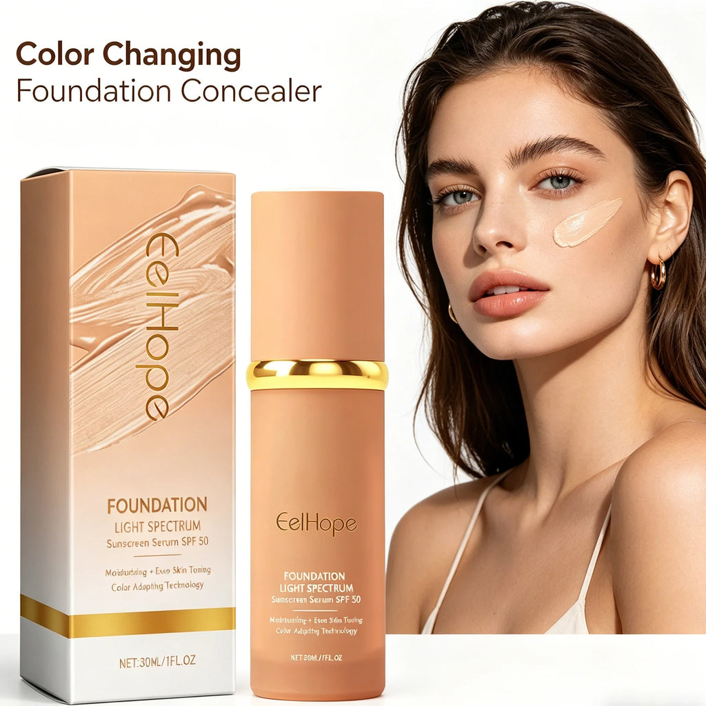 Eelhope Color-Changing Foundation – Full Coverage & Hydrating Liquid Foundation Oasis Select