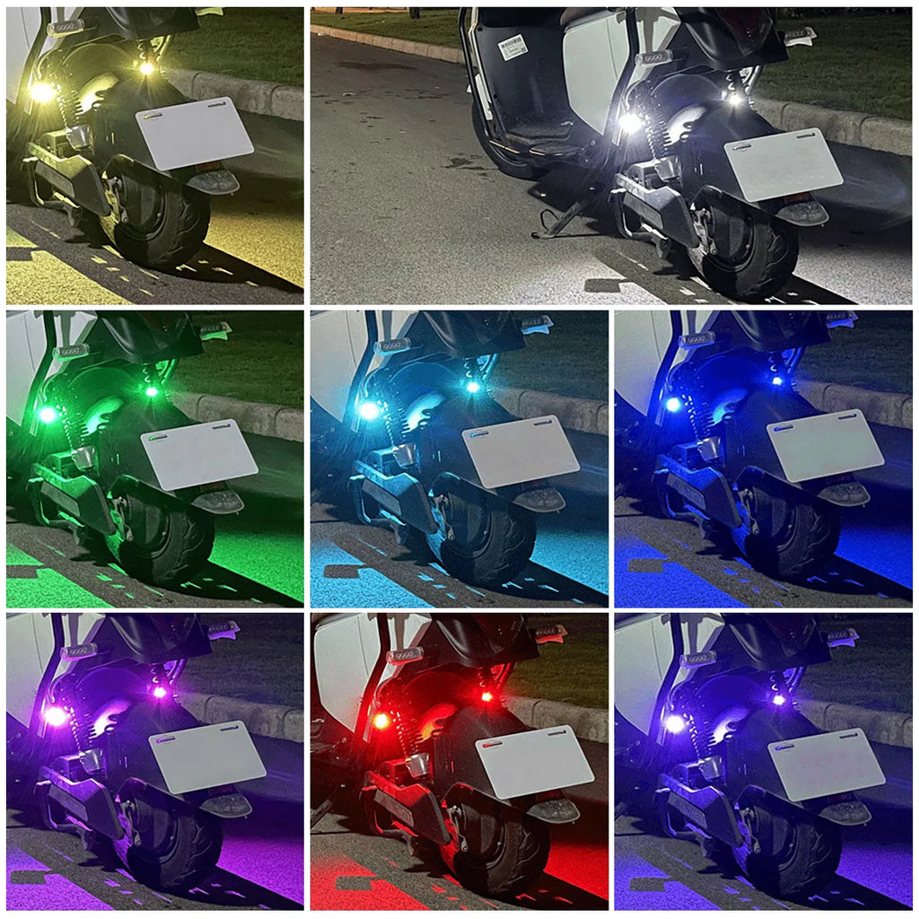 Motorcycle RGB LED Strobe Lights 8 Colors LED Flash Position Wireless Light Aircraft Airplane Helicopter Warning Signal Lights Oasis Select