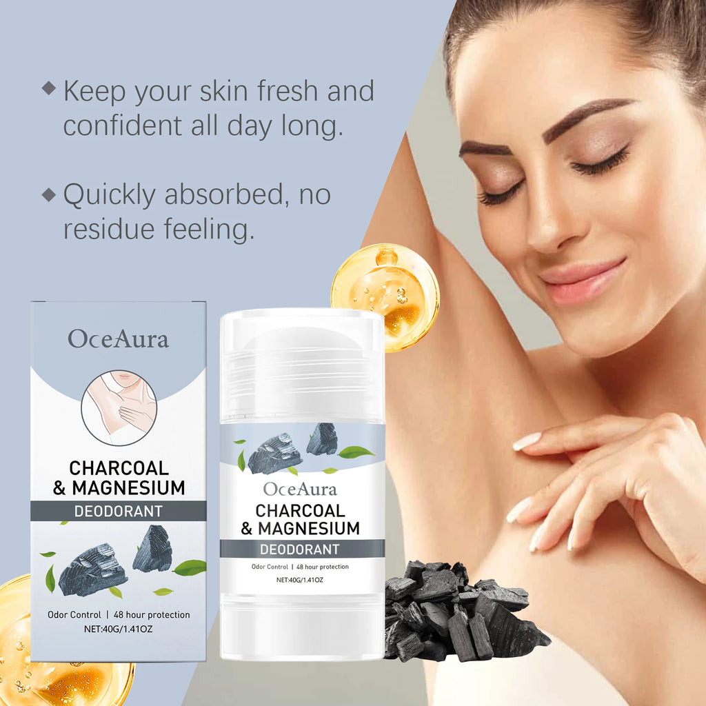 Charcoal Deodorant Stick for Armpit Long Lasting Freshing Sweat Eliminate Bad Smell Anti Odor Remover Smooth Underarm Deodorant Oasis Select