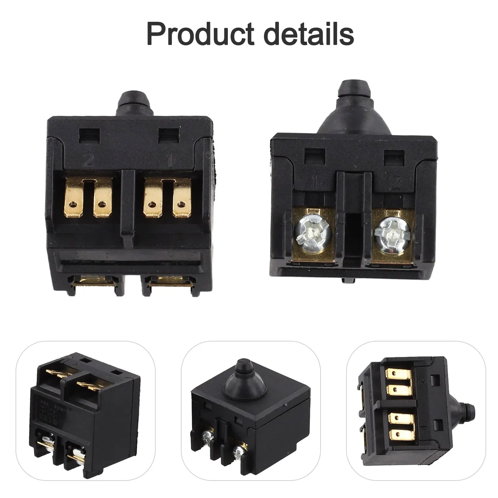 2Pcs Angle Grinder Switch Push Button Switch Speed Control Switches 2.5x2.5cm For Angle Grinder 100 Polisher Power Tool Oasis Select
