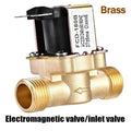 Electric Solenoid Valve N/C 12v 24v 220v G3/4'' G1/2'' Brass Air Inlet Flow Switch Normally Closed Inlet for Solar Water Heater Oasis Select AV220V 3/4"