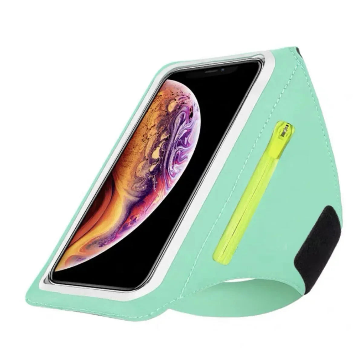 Outdoor Fitness Running Arm Bag Mobile Phone Bag Card Headphone Storage for IPhone 14 Pro Max Samsung Xiaomi Running Accessories Oasis Select cyan