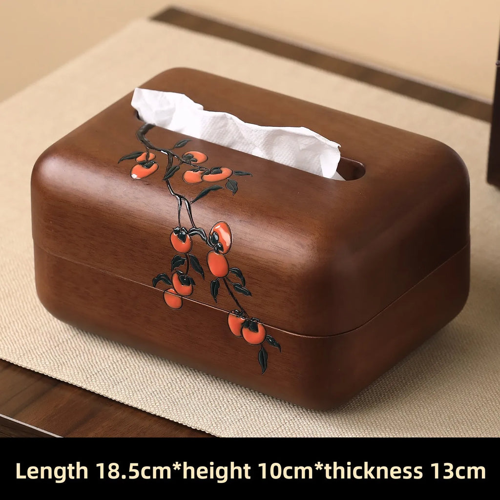 New Chinese Style High-end Tissue Box Living Room Coffee Table Chinese Style Paper Box Decoration Desktop Home Use Oasis Select A