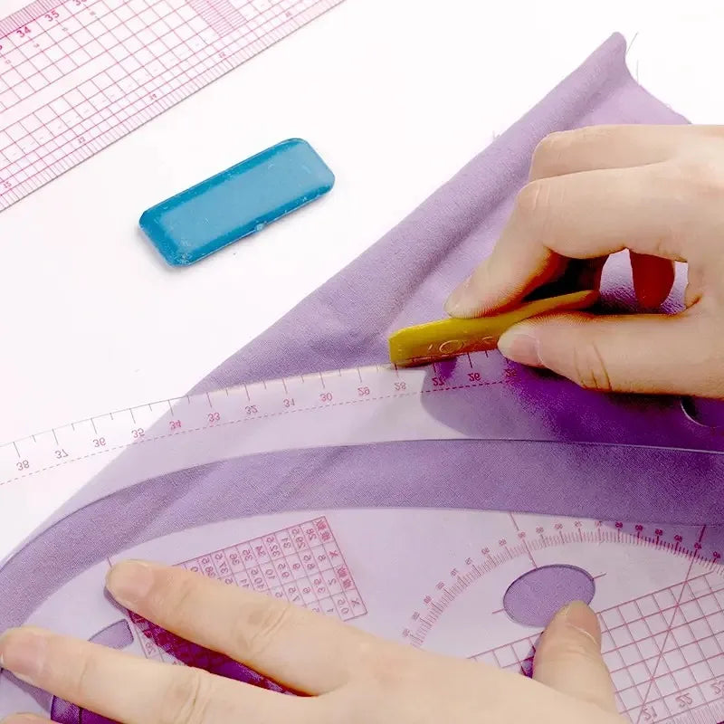 6PCS French Curve Ruler Soft Patchwork Ruler Measure Tailor Ruler Drawing Template DIY Sewing Accessories Tool Kit Oasis Select