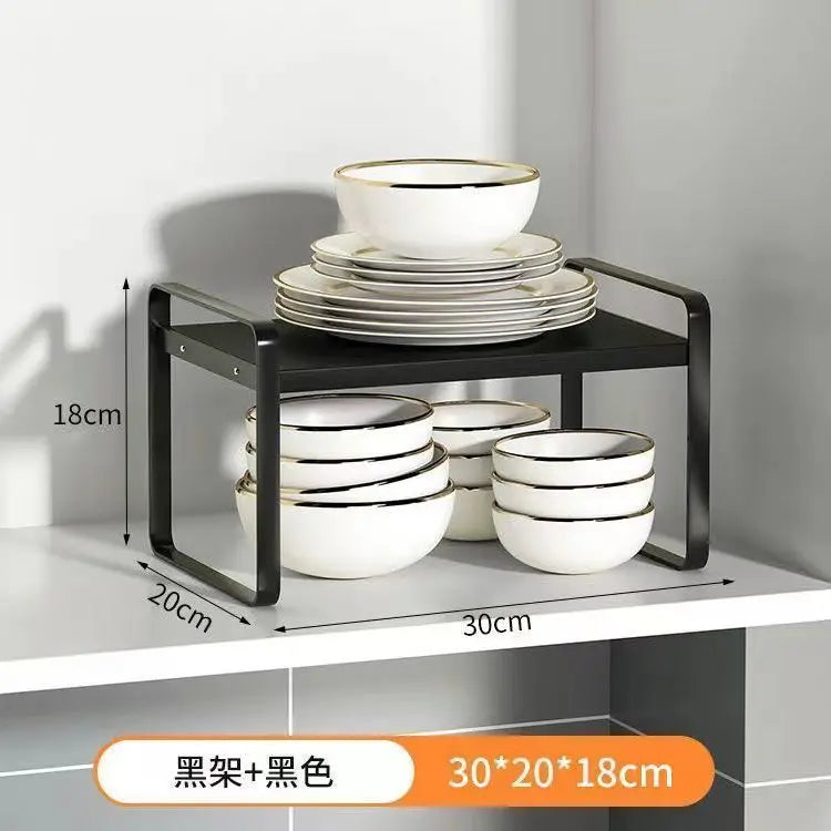 Countertop Kitchen Storage Rack – Layered Cabinet Organizer