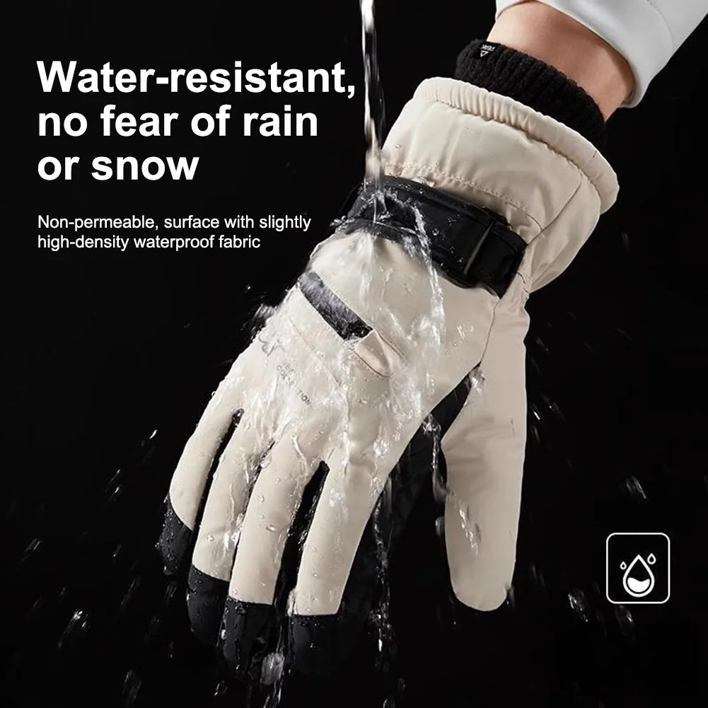 Unisex Thermal Ski Gloves | Fleece-Lined Touchscreen Winter Gloves