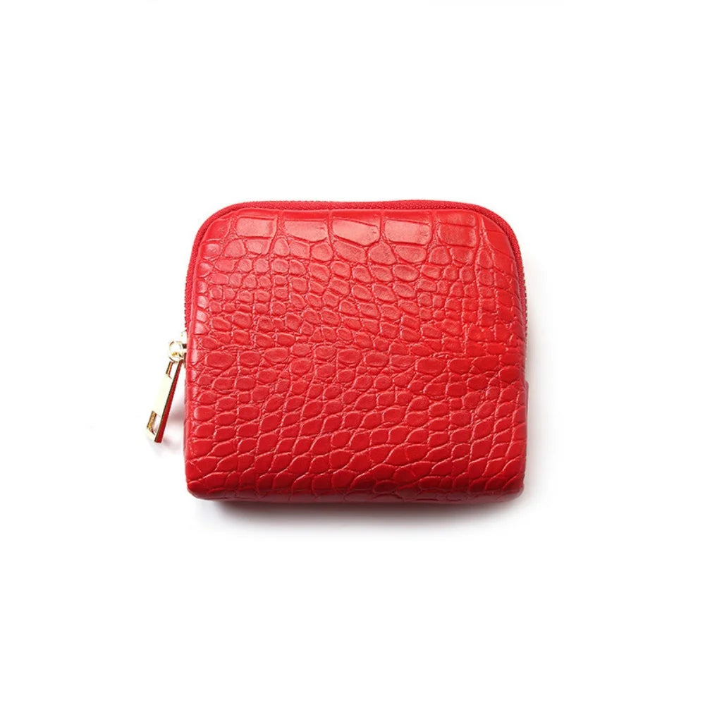 Travel Jewelry Organizer Crocodile-Pattern Jewelry Storage Bag Crocodile Pattern Bag Multi-Compartment Portable Jewelry Case Oasis Select Red