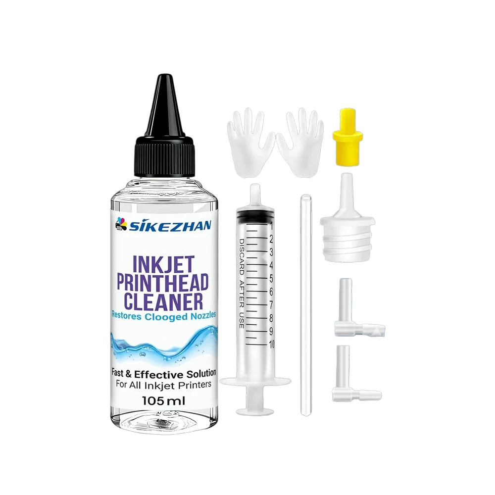 Universal Printhead Cleaning Kit for Epson EcoTank,HP,Canon, Brother Inkjet Printers:Unclog Nozzles & Fix Streaks/Print Quality Oasis Select 105ml-tool 1set