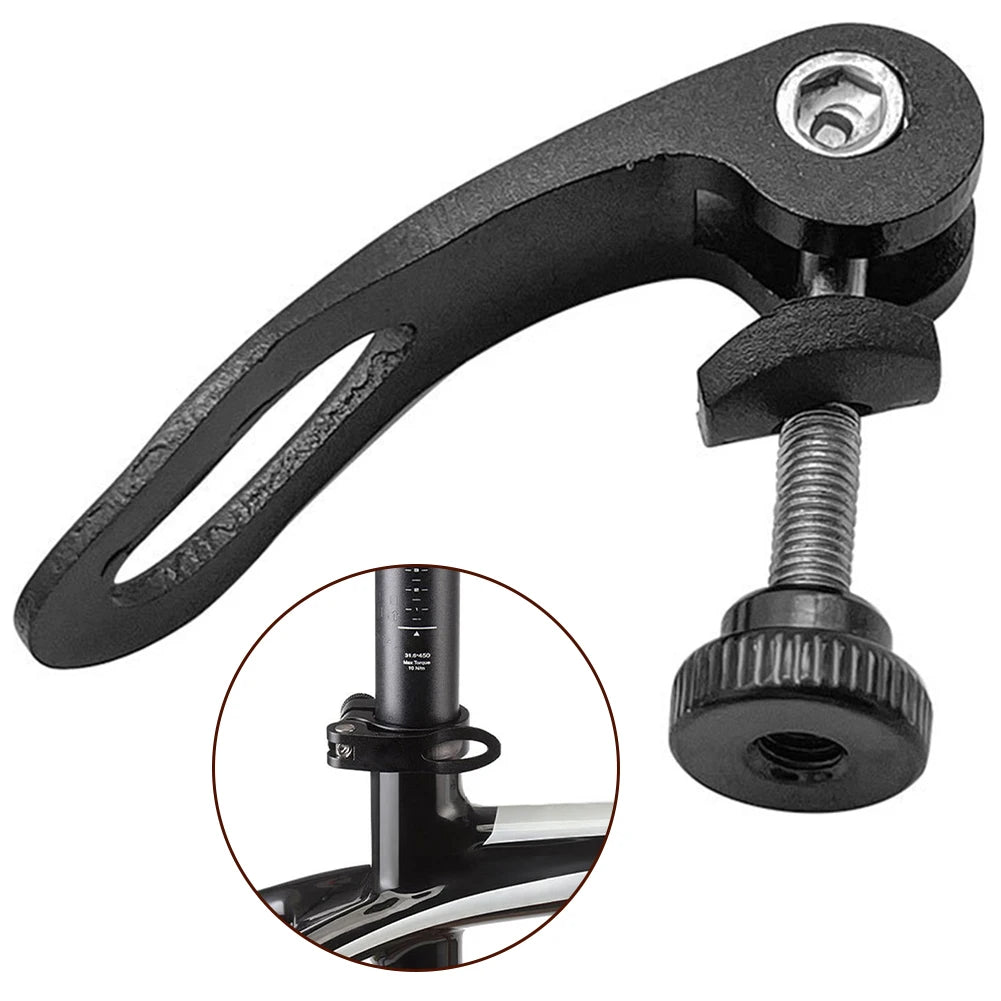 Bike Seatpost Clamp Quick Release Lever Easy Seat Height Adjustment Standard Size Fits Most Bikes Aluminum Alloy Material Oasis Select