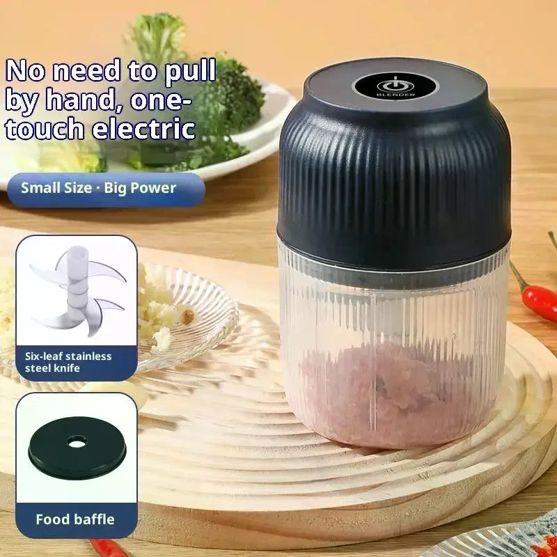 Portable Electric Garlic Masher Mini Food Processor Vegetable Chopper Meat Grinder for Kitchen Use Oasis Select