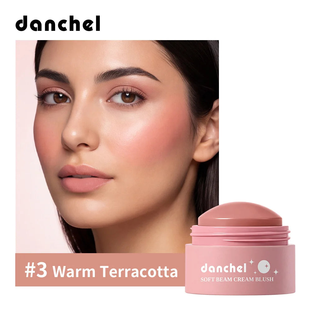 6 Colors Waterproof Blush Cream Long-Lasting Nourishing Lightweight Natural Finish Semi-matte Blusher Multi-Use Makeup for Women Oasis Select Color 3