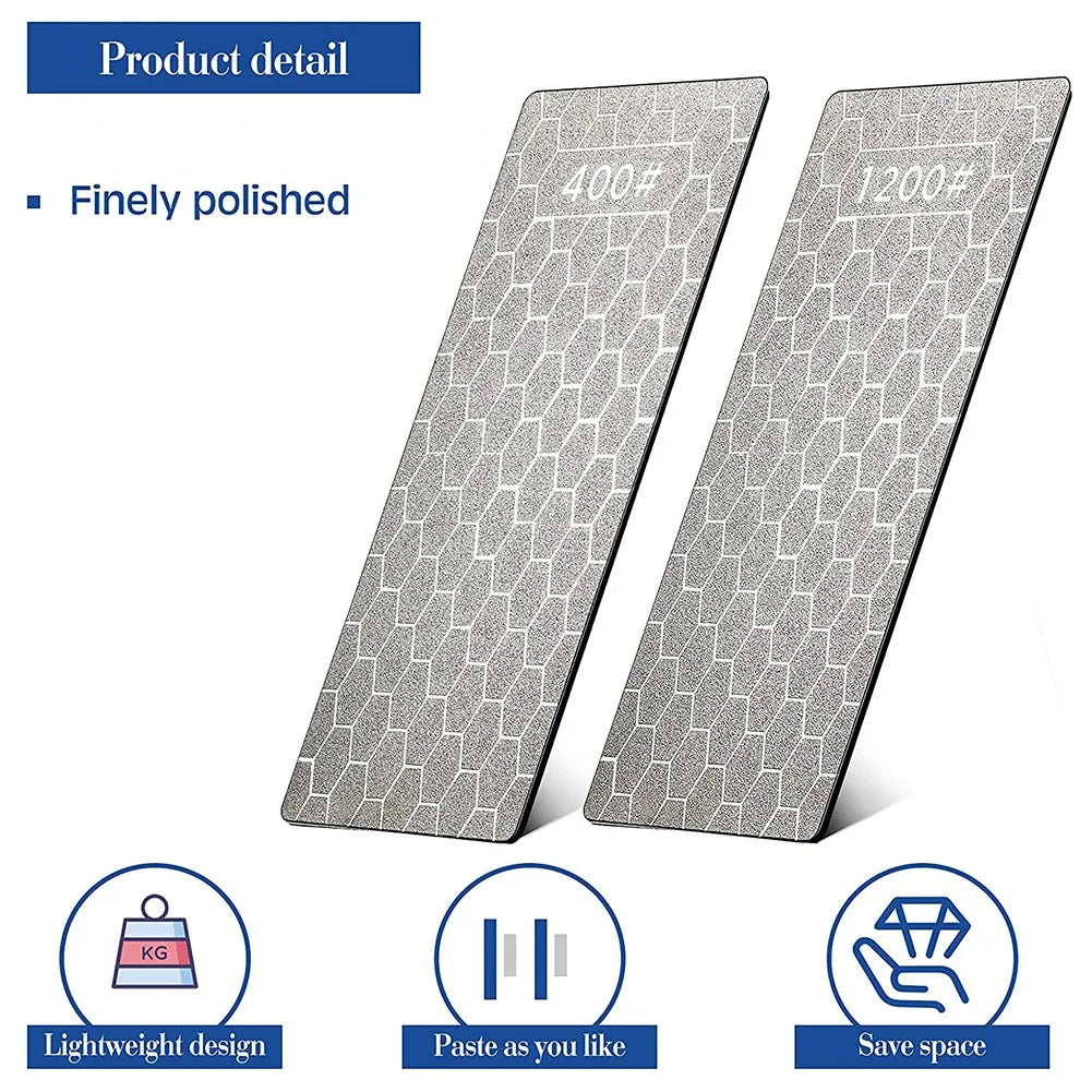 LIKE WISH 3Pcs Diamond Sharpening Stone Set Diamond Plate Sharpening Stone Professional Bench Stone(400 , 600 , 1000 ) Oasis Select