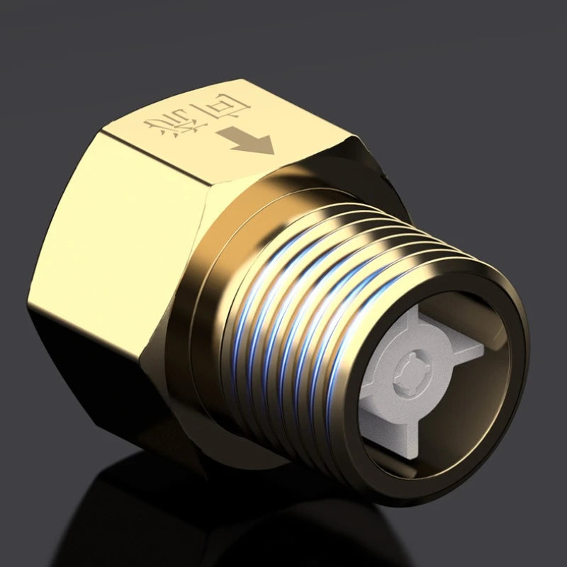 Copper One-way Check Valve 4 Points 1/2 "Anti Backflow Water Return Bathroom Water Pipe Toilet Water Heater Meter Oasis Select