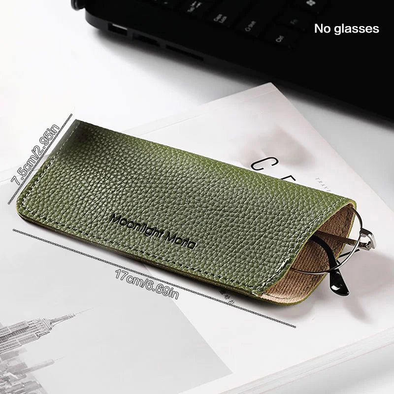 Portable Case Soft Protective Case Cover Glasses Bag Sunglasses Case Box Reading Eyeglasses Pouch Eyewear Protector PU Leather Oasis Select WW-08