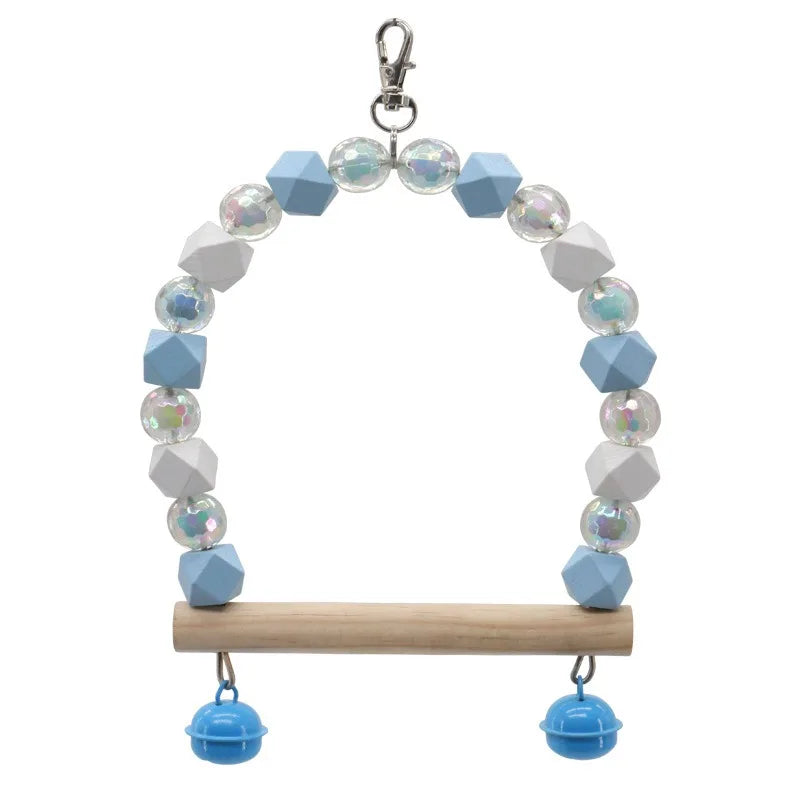 Colorful Parrot Swing Toys Set Bird Cage Accessories, Bird Play Stand for Parakeet Cockatiel Lovebird Bird Accessories Oasis Select