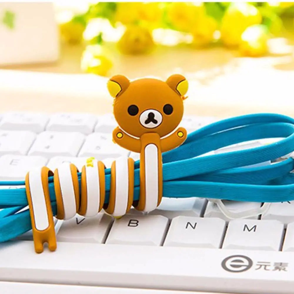 Cable Cartoon Phone Line Earphone Cord Organizer Headphone Cable Clip Cable Winder Wire Winder Cable Organizer Cable Clamp Oasis Select
