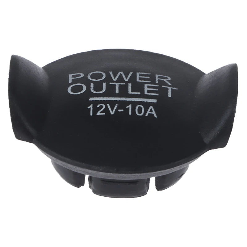 Waterproof Car Cigarette Igniter Outlet Cover 12V Power Socket Plug Universal Button Accessories Weatherproof Oasis Select Black