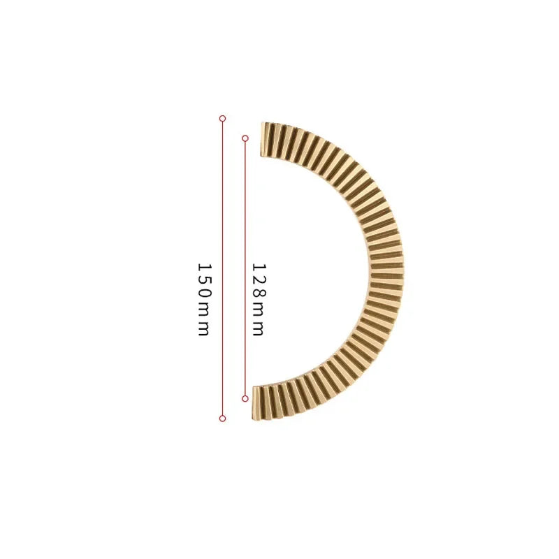 1 Pc New Textured Brass Semi-Circle Cabinet Handle Wardrobe Pull Wine Book Knob Round Furniture Door Handles Oasis Select