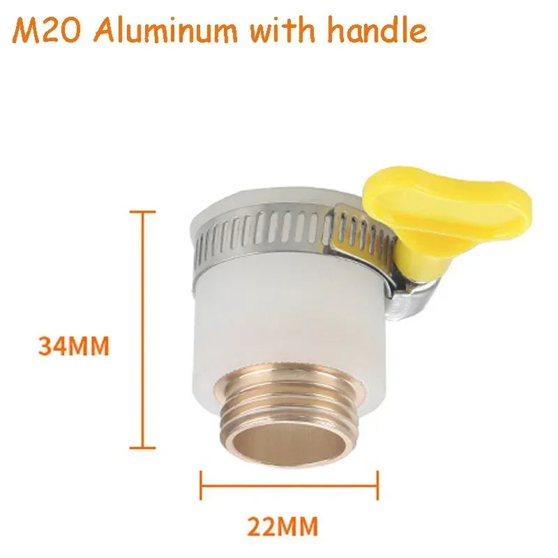 Water Faucet Connector Threaded Connector Washing Machine Faucet Converter Garden Hydrant Adapter Kitchen Bathroom Accessories Oasis Select 20-Aluminum-Handle