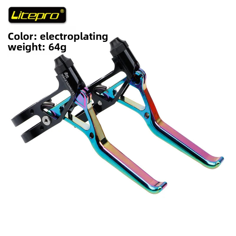 Litepro brake lever road bike small wheel V brake lever 64g LPCNC handbrake lightweight color version Oasis Select
