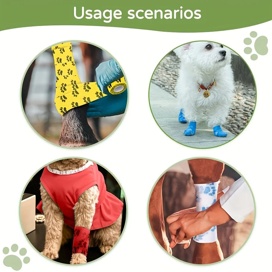 20 pieces of pet elastic bandages, highly suitable for fixing the ankle joints of pets such as cats and dogs. Oasis Select