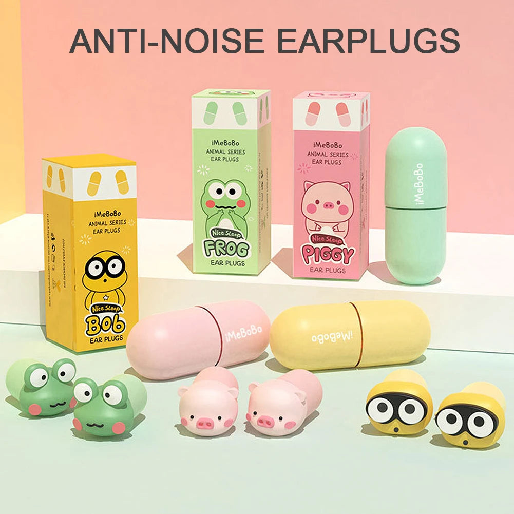 Cartoon Earplugs Soundproof Sleeping Ear Plugs Noise Reduction Ear Plug Special Mute Soft Slow Rebound Anti Snore Ear Protector Oasis Select