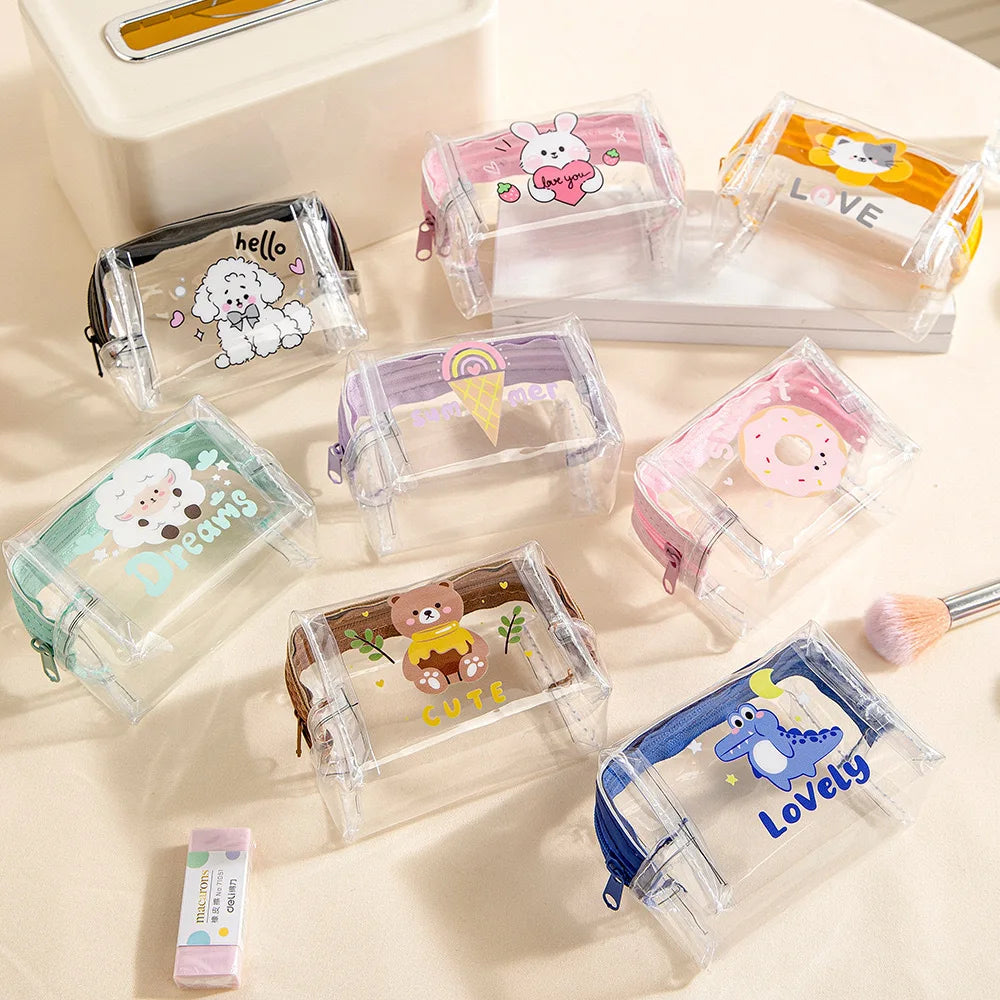 Cartoon Waterproof PVC Organizer Pouch | Cable & Coin Bag
