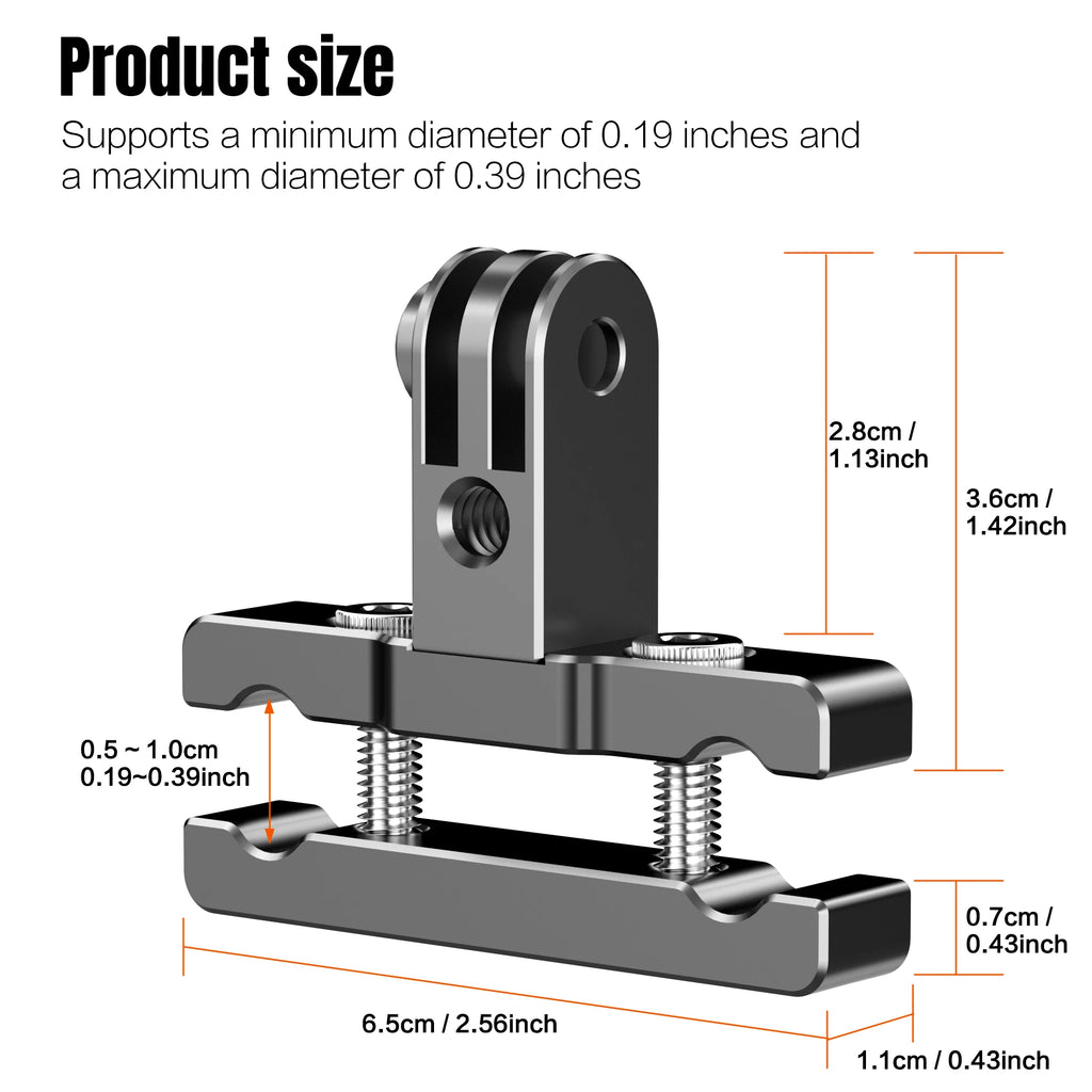 Aluminum Alloy Action Camera Bike Mount – 360° Clamp