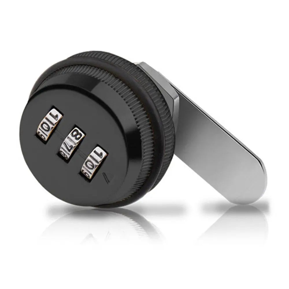 20mm Smart Cam Code Lock for Cabinet Door 3 Digit Combination Password Code Drawer Lock Box Lock Oasis Select Black